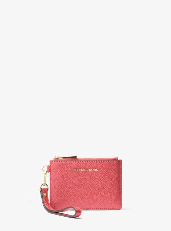 Damske Penazenky Michael Kors Leather Coin Purse Svetlo Červené - Doplnky Michael Kors Sleva | YUWRV-0153